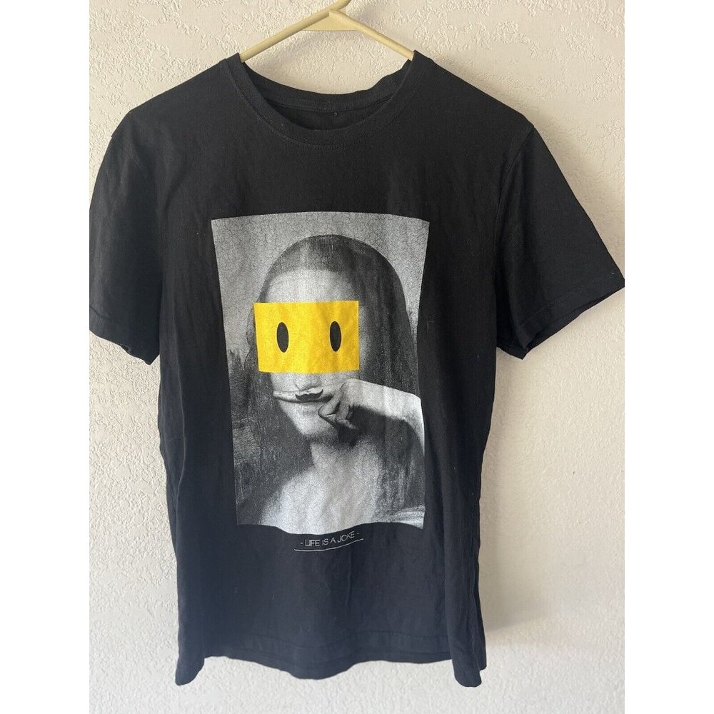 Mona Lisa Life Is A Joke Eleven Paris T-Shirt Leonardo Da Vinci Unisex Size S/P - Image 3
